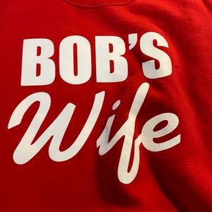 red crew neck || size L